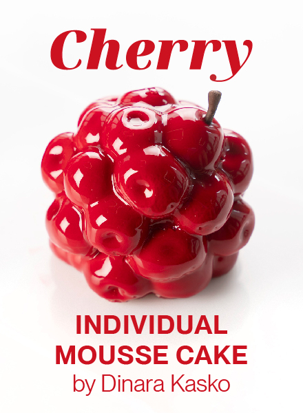 Cherry Individual Mousse Cake by Dinara Kasko
