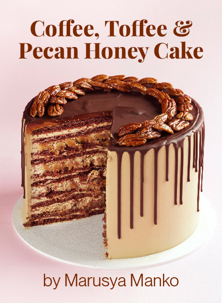 Coffee, Toffee and Pecan Honey Cake by Marusya Manko