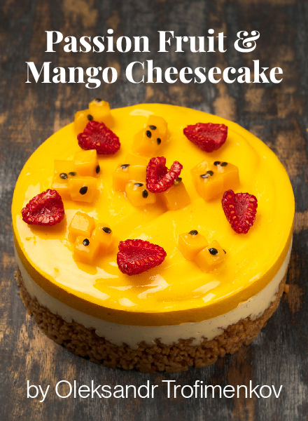 Mango-Passion Fruit No-bake Cheesecake