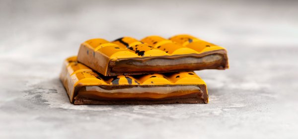Mango and Passion Fruit Chocolate Bar by Oleksandr Trofimenkov
