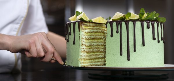Mint and Lime Honey Cake