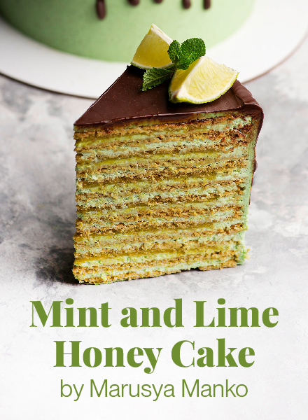 Mint and Lime Honey Cake