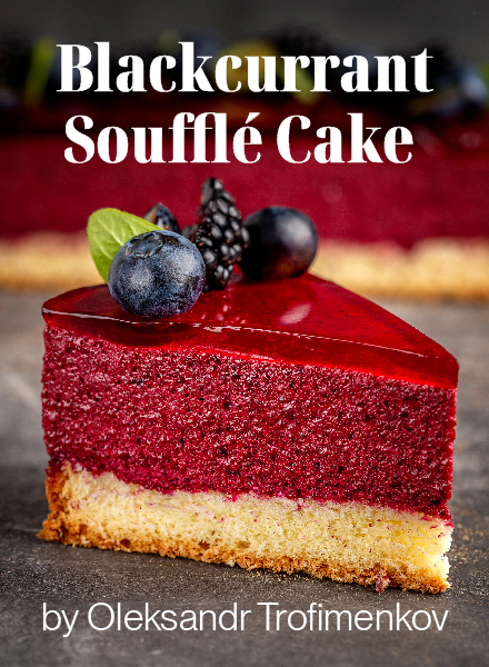 Blackcurrant Soufflé Cake